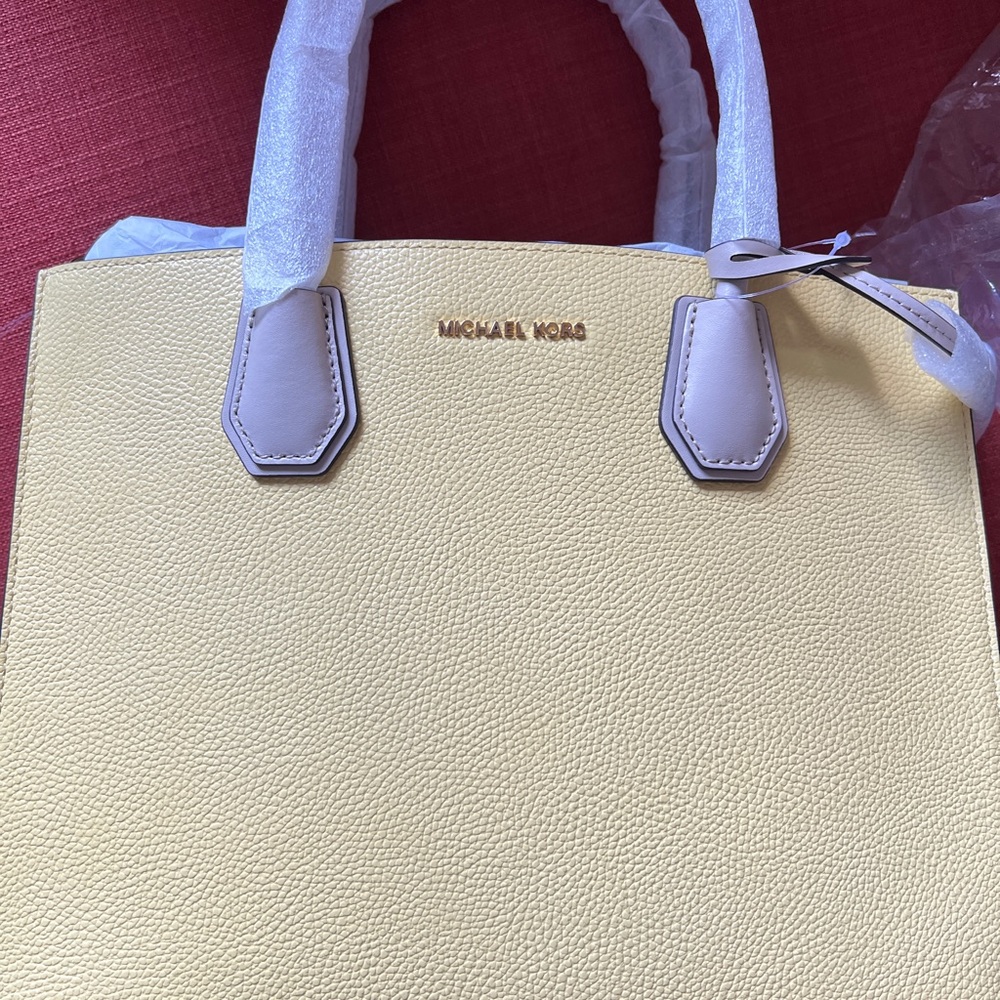 Michael Kors Light Yellow Tote Bag